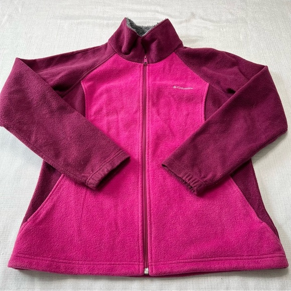 Columbia Fleece Jacket Womens Large Purple Full Zip Omni-Heat - Picture 7 of 8